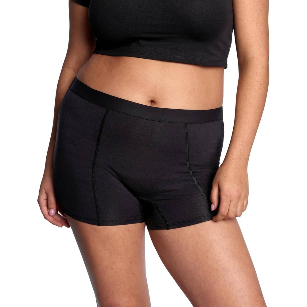Thinx Women's‎ Black, XS Ultra-Soft Period Underwear, Overnight Boyshort Leakpro
